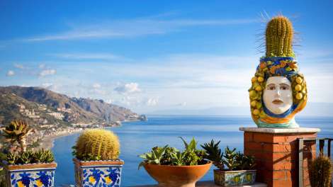 Taorminos pakrantė Sicilijoje